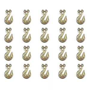 20 Pack G70 3/8" Clevis Grab Hooks Tow Chain Hook Flatbed Truck Trailer Tie Down - Foto 1 di 10