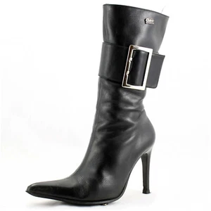Buffalo Stiefel Gr. 37 High Heels Stiefeletten schwarz mit Schnallen (#3851) - Bild 1 von 7