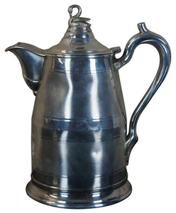 19th Century Aesthetic Period Insulated Silver Plate Swan Pitcher Water Tea 1868 - Picture 1 of 12