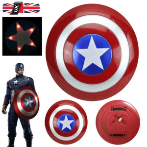 Kids 33CM Captain America Shield with LED Light Toy Superhero Avengers Cosplay - Picture 1 of 11