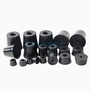 4pcs Black Rubber Machine Foot Pad Non-slip Furniture Table Conical Protector - Picture 1 of 6