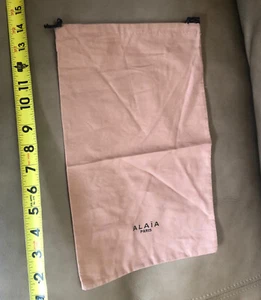ALAIA PARIS LOGO Copriscarpe SACCO ANTIPOLVERE COPERTURA PORTAOGGETTI Tote SCARPE 13,5 X 8,5 - Foto 1 di 4