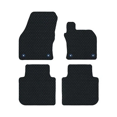 Juego de alfombrillas de goma negras a medida Skoda Kodiaq 2017-2022 GENUINAS DELUXE Foto 1 de 4