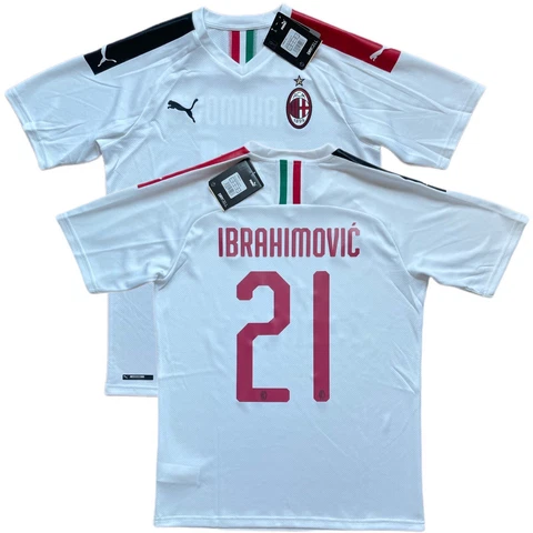 2019/20 AC Milan Away Jersey #21 IBRAHIMOVIC Medium Puma ROSSONERI Soccer NEW Cover