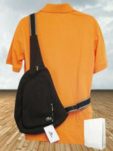 LACOSTE BACKPACK Single Strap SHOULDER Bag Vintage L71 Casual 13 Plum NEW - Picture 1 of 3
