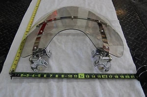 Harley Davidson Clear 22" Take-Off Windshield w/41mm Quick Release Clamps - Picture 1 of 12