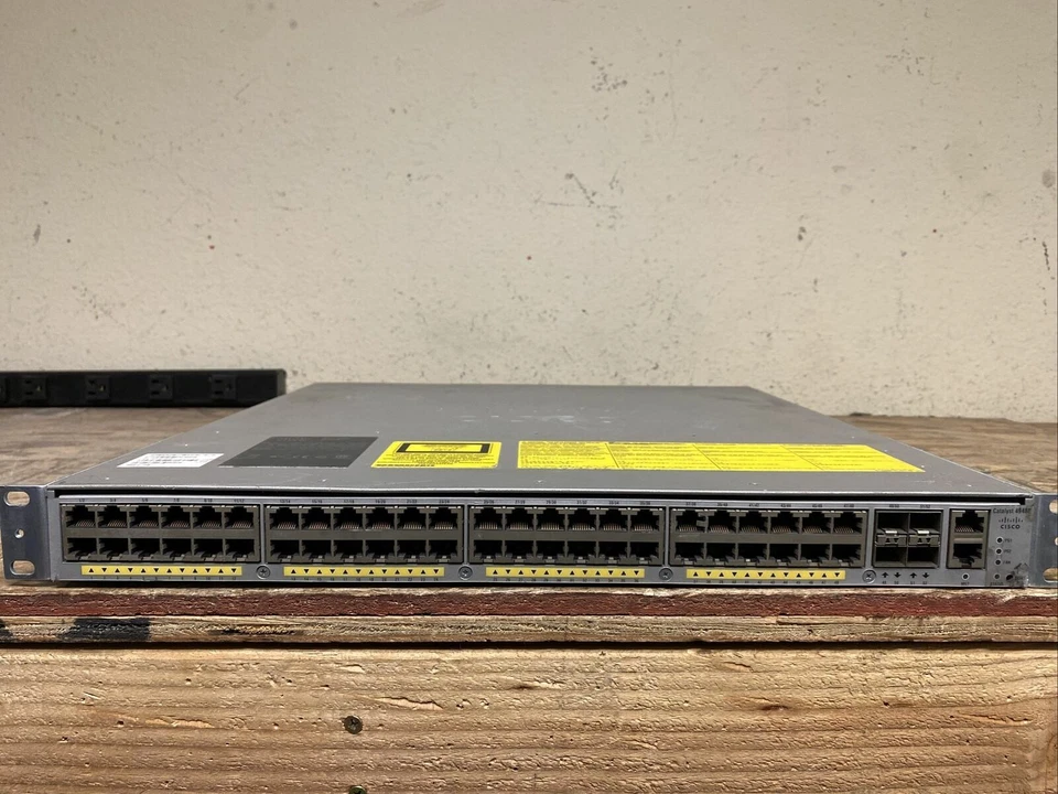 Cisco Catalyst 4948 WS-C4948E 48 Port L3 Gigabit Switch Single AC Pwr - Image 1 of 2