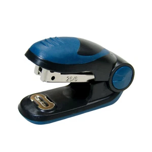 Mini Stapler Black Blue Pocket-Sized Compact Office School Supply Standard 26/6 - Picture 1 of 4