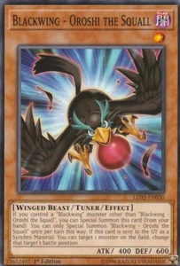 YUGIOH CARD - 3 X BLACK-WING OROSHI THE SQUALL LED3-EN030 1ST EDITION - Picture 1 of 1
