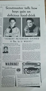 1933 Cocomalt Essen Trinken Pfadfindermeister erzählt wie Pfadfinder gewinnen Vintage Anzeige - Bild 1 von 1