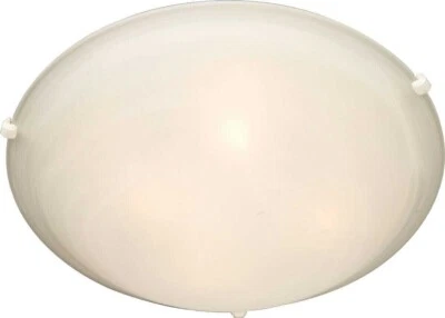 Maxim Lighting 2681MRWT Malibu 3-Light Flush Mount in White with Marble Glass - Image 1 of 3