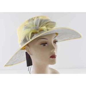 Bellissima Fine Millinery Fancy Wedding Church Hat $90 Tags #HT217 - Picture 1 of 3