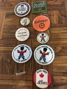 Lote de diez (10) prendedores de solapa vintage de recuerdo del noroeste de Canadá Alaska - Imagen 1 de 1