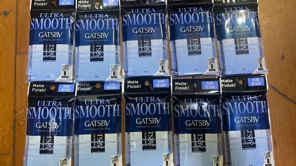 10 x Gatsby Powdered Oil Clear Paper Matte Finish, super absorbent 70 sheets - Изображение 1 из 1