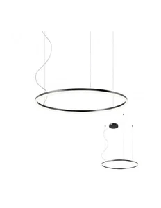 Leuchter Led- Hängend Kreis Modernes Design Schwarz RD-0022 - Picture 1 of 1
