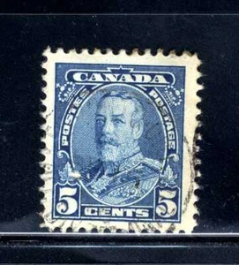 1935 Canada 5c Blue Stamp  Scott #221 A81   Canc/VLH  - Picture 1 of 1
