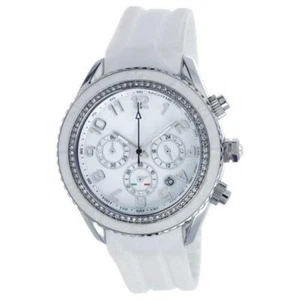T10 MARACUJA WATCH IN SILICON , 3 SPHERES AND STRASS T10-C010BI, WHITE - Foto 1 di 1