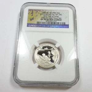 2019 S NGC PF70 UCAM - Clad War in the Pacific ATB Quarter 25c US Coin #56907B - Picture 1 of 3