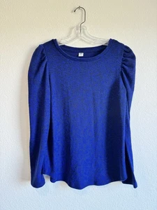 Old Navy Damen Blau Puffärmel Pullover Pulli Rundhals Strick Medium - Bild 1 von 9