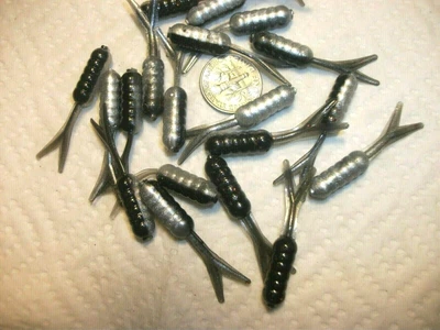 100-1 1/2" CRAPPIE-PANFISH-FLUKES-SUAVE STINGER LARBS-jigs-olor-colas divididas-señuelo Foto 1 de 4