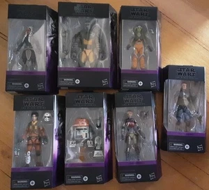 Star Wars Black Series Rebels Zeb Esra Ahsoka Sabine Kanan Hera Chopper Set Of 7 - Picture 1 of 23