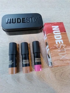 Nudestix Roses N' Honey Nudes Blush + Bronze + Glow 3 X 1.8g each. - Picture 1 of 6