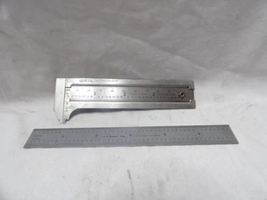 General 4" Sliding Pocket Calipers and 6" Scale - Picture 1 of 7