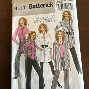 butterick patterns B5102 Misses Shirt ,tie, Pants Sz 16-18-20-22-24 - Picture 1 of 3