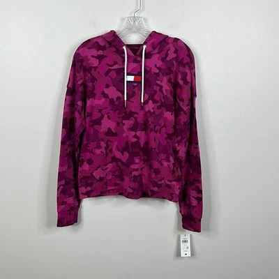 Tommy Hilfiger Sudadera con Capucha Deportiva Hombro Caído Manga Larga Camuflaje Espalda en V Recorte S Foto 1 de 4