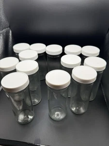 8oz 250ml Round Plastic Jars with Black Screw Top Lid for Storage 24Pcs - Picture 1 of 8