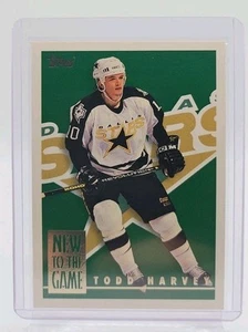 1995-96 Topps Hockey New to the Game #17NG Todd Harvey - Dallas Stars - Picture 1 of 3
