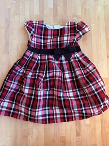 Carters Holiday Dress Christmas Plaid Sz 24 M Euc - Picture 1 of 7
