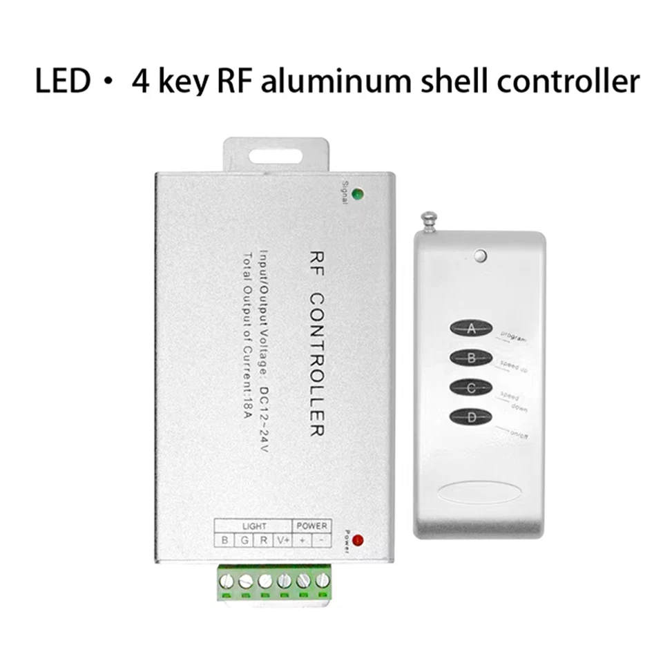 DC 12V-24V 12A Module Dimmer RPG LED Controller With 4 Key RF Wireless Remote - Image 1 of 4