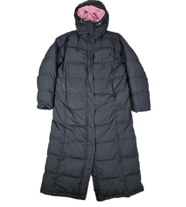L.L.Bean giacca lunga intera piuma d'oca donna cappotto grande nero 0 BCU8 - Foto 1 di 9