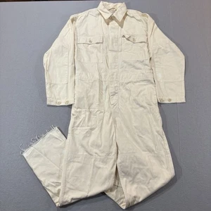 Buck Mason Jumpsuit Baja Twill Studio Overall Klein Damen Creme Lesen - Bild 1 von 24