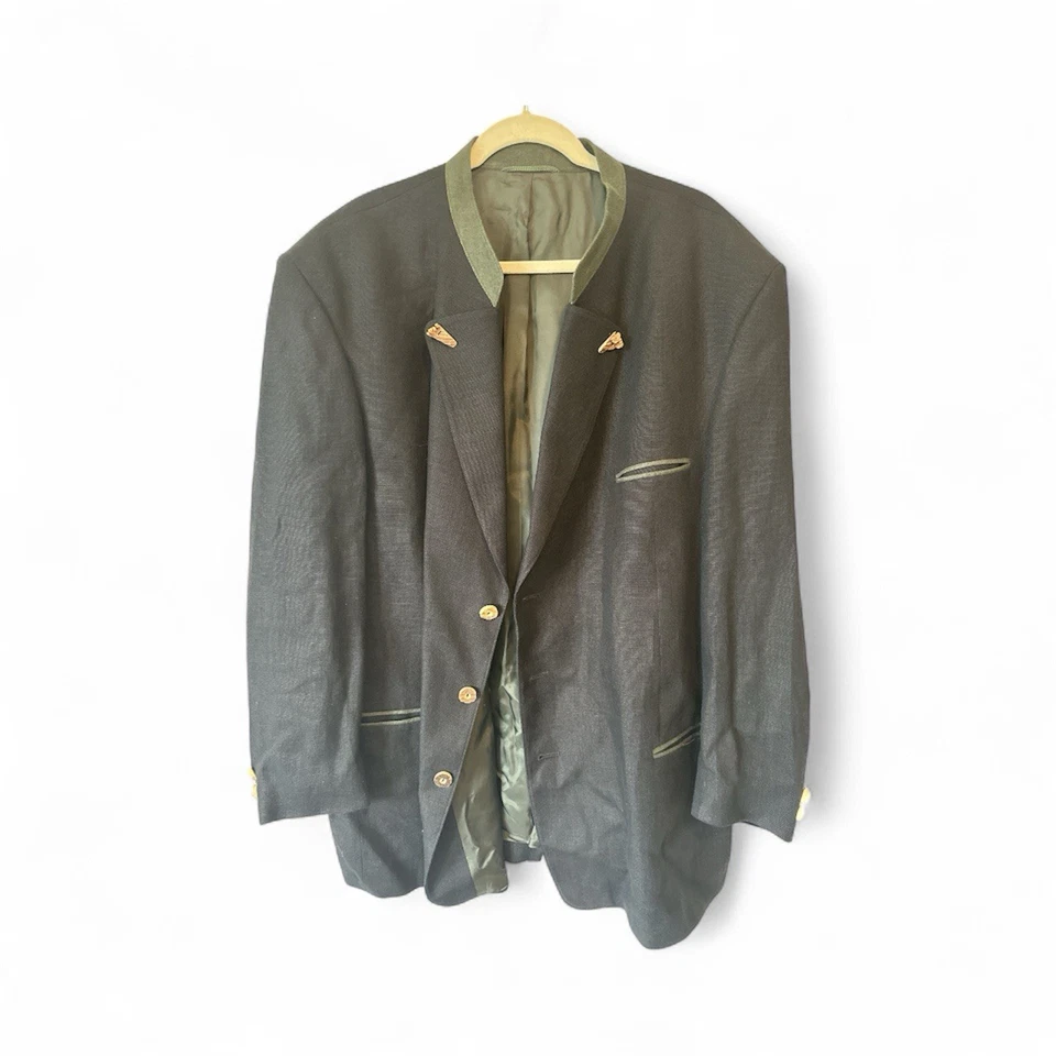 Chaqueta de lino vintage Lodenfrey 4XL botones de cuerno hecha a mano Foto 1 de 4