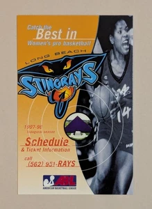 1997-98 Long Beach Stingrays Women's Basketball Pocket Schedule ABL 🏀🏀 - Picture 1 of 2