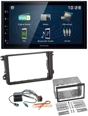Kenwood 2DIN Bluetooth MP3 USB DAB Autoradio für Skoda Fabia Octavia II Rapid Ro - Bild 1 von 4