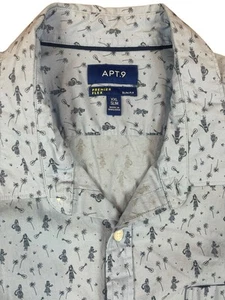 Apt.9 Premier Flex XXL Men's Slim Fit Blue, Hula Girls, Guitars, Palm, Hawaiin - Picture 1 of 6