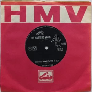 Bryan Davies-I Should Have Stayed In Bed 7" Promo Single 1965 HMV Bee Gees - Picture 1 of 4