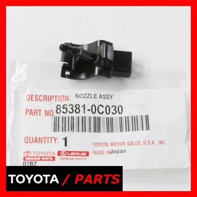 FACTORY TOYOTA TUNDRA 2007-2021 FRONT WASHER NOZZLE & HOSE ASSY 853810C030 OEM - Image 1 of 4
