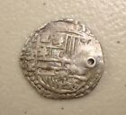 New Listing1603-12 P-R Potosi, Bolivia Assayer R, Philip Iii Silver Cob Real Vf Holed