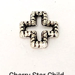 20 x silver pl tiny embossed connector extender charm spacer jewellery D - Picture 1 of 4
