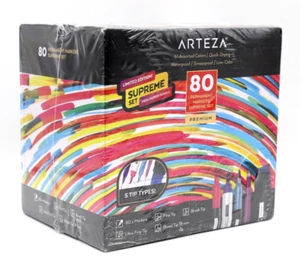 ARTEZA Permanent Markers, Set of 80, 61 Assorted Colors , Waterproof - Picture 1 of 3