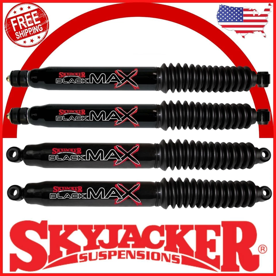 Skyjacker Juego de 4 Amortiguadores Max Delanteros/Traseros Negros para Ram 1500/2500/3500 Foto 1 de 3