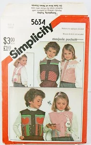 Simplicity 5634 Patrón de Costura Niños Niñas Niños Feo Navidad Suéter Chaleco Talla 5 - Imagen 1 de 3
