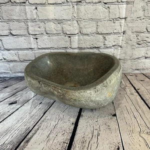 32cm x 27cm River Stone Sink Basin Bowl Natural for Bathroom Washroom Oval No 4 - Picture 1 of 11