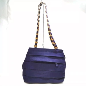 Original Ferragamo Schultertasche dunkelblau Canvas AU-21-5252 Seriennummer - Bild 1 von 9