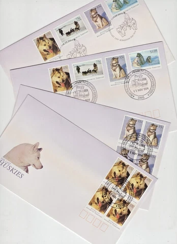 Australia AAT Huskies 1994 sg 104-107  21 different FDC see description Cover