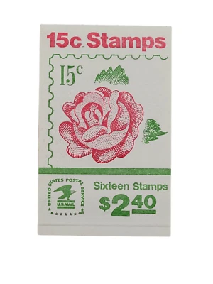 1978 US Stamp #1757 16 stamps Medallion Roses Flowers 15c in Booklet Unused MHN - Image 1 of 2
